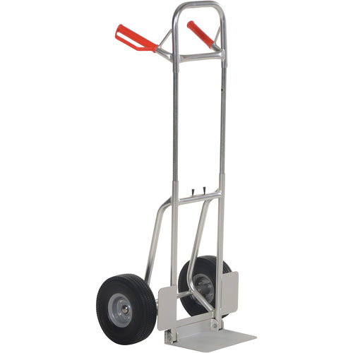 Fold-Down Aluminum Hand Truck-Blk Ureth - Exact Tooling