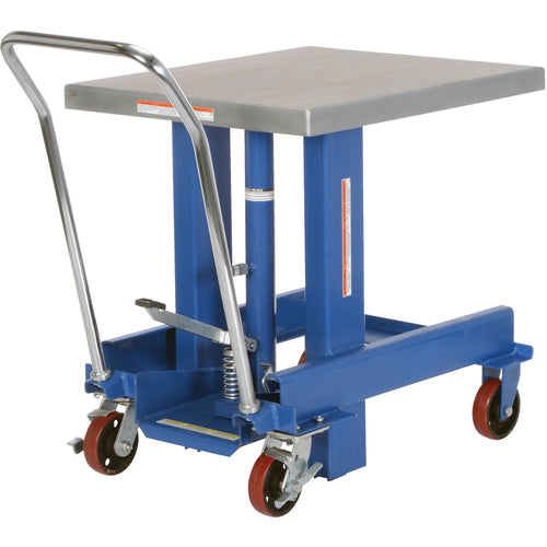 Ergo Manual Chrome Platform Table 48″ - Exact Tooling