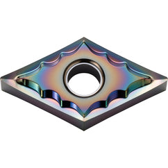 DNGG 432 AH PDL025, 1/32″ Corner Radius, 3/16″ Thick, 1/2″ Inscribed Circle, C, Diamond, Turning Indexable Insert - Exact Tooling