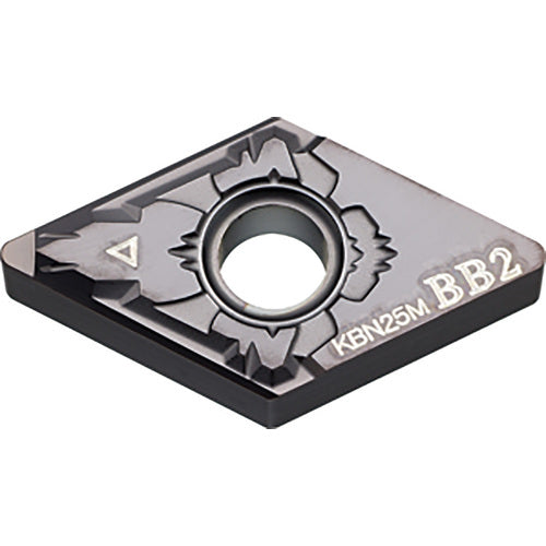 DNGM 432 BB1 KBN25M, 1/32″ Corner Radius, 3/16″ Thick, 1/2″ Inscribed Circle, MEGACOAT, Diamond, Turning Indexable Insert - Exact Tooling