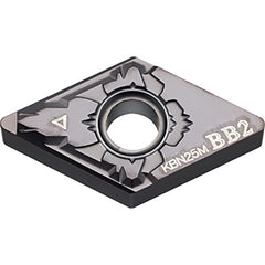 DNGM 432 BB1 KBN25M, 1/32″ Corner Radius, 3/16″ Thick, 1/2″ Inscribed Circle, MEGACOAT, Diamond, Turning Indexable Insert - Exact Tooling