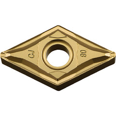 DNMG 432 CJ CA5515, 1/32″ Corner Radius, 3/16″ Thick, 1/2″ Inscribed Circle, TiCnulll2O3/TiN, Diamond, Turning Indexable Insert - Exact Tooling