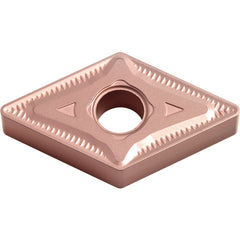 DNMG 443 GC CA310, 3/64″ Corner Radius, 1/4″ Thick, 1/2″ Inscribed Circle, TiCnulll2O3/Ti, Diamond, Turning Indexable Insert - Exact Tooling