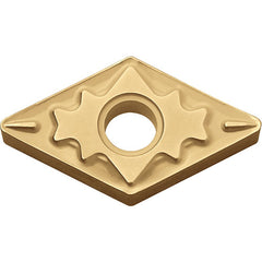 DNMG 3305 HQ CA525, 0.008″ Corner Radius, 3/16″ Thick, 3/8″ Inscribed Circle, TiCl2O3/TiN, 55 Degree Diamond, Turning Indexable Insert