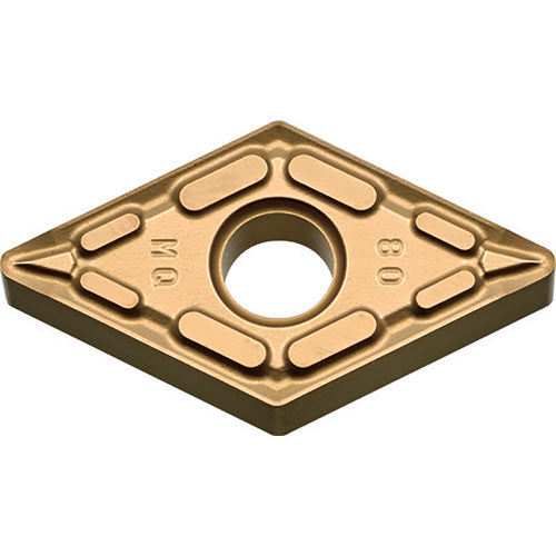 DNMG 431 MQ CA6525, 1/64″ Corner Radius, 3/16″ Thick, 1/2″ Inscribed Circle, TiCnulll2O3/TiN, Diamond, Turning Indexable Insert - Exact Tooling