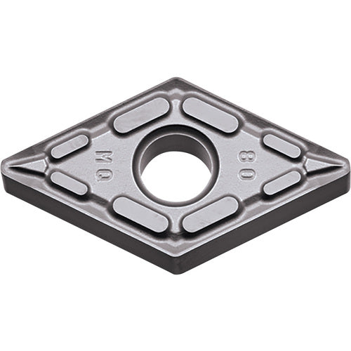 DNMG 432 MQ PR015S, 1/32″ Corner Radius, 3/16″ Thick, 1/2″ Inscribed Circle, MEGACOAT HARD, Diamond, Turning Indexable Insert - Exact Tooling