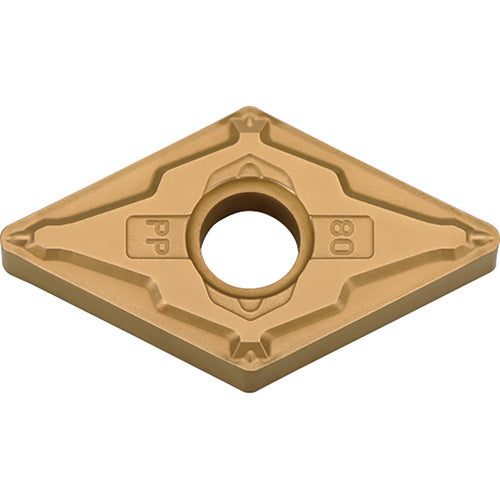 DNMG 441 PP TN6010, 1/64″ Corner Radius, 1/4″ Thick, 1/2″ Inscribed Circle, TiCN, Diamond, Turning Indexable Insert - Exact Tooling