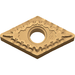 DNMG 432 XS CA525, 1/32″ Corner Radius, 3/16″ Thick, 1/2″ Inscribed Circle, TiCnulll2O3/TiN, Diamond, Turning Indexable Insert - Exact Tooling