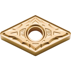 DNMX 441 WF CA510, 1/64″ Corner Radius, 1/4″ Thick, 1/2″ Inscribed Circle, TiCnulll2O3/TiN, Diamond, Turning Indexable Insert - Exact Tooling
