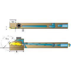 ADDN-TFR-1010-H20-12 Right Hand Thru Coolant Toolholder for Swiss Machines - Exact Tooling