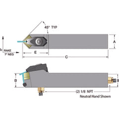ADSDNN20-4D 1-1/4 x 1-1/4" Neutral Toolholder - Exact Tooling