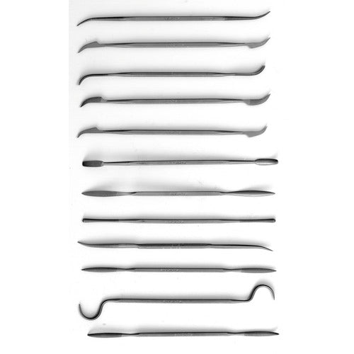Riffler Die Sinkers File Set, 12 Piece, 2 Cut, 6 in - Exact Tooling