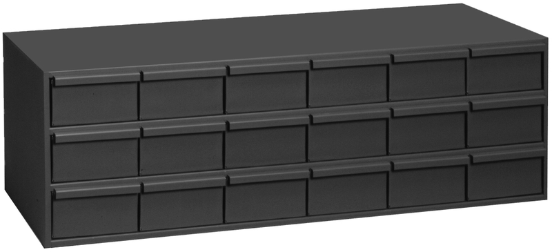 10-7/8 x 11-5/8 x 33-3/4'' (18 Compartments) - Steel Modular Parts Cabinet - Exact Tooling