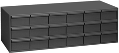 11-5/8" Deep - Steel - 18 Drawer Cabinet - for small part storage - Gray - Exact Tooling