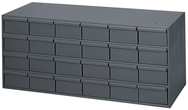 11-5/8" Deep - Steel - 24 Drawer Cabinet - for small part storage - Gray - Exact Tooling