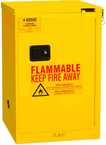 4 Gallon - All Welded - FM Approved - Flammable Safety Cabinet - Self-closing Doors - 1 Shelf - Safety Yellow - Exact Tooling