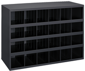 23-7/8 x 12 x 33-3/4'' (24 Compartments) - Steel Compartment Bin Cabinet - Exact Tooling