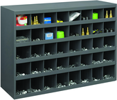 23-7/8 x 12 x 33-3/4'' (40 Compartments) - Steel Compartment Bin Cabinet - Exact Tooling