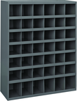 42 x 12 x 33-3/4'' (42 Compartments) - Steel Compartment Bin Cabinet - Exact Tooling