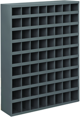 42 x 12 x 33-3/4'' (72 Compartments) - Steel Compartment Bin Cabinet - Exact Tooling
