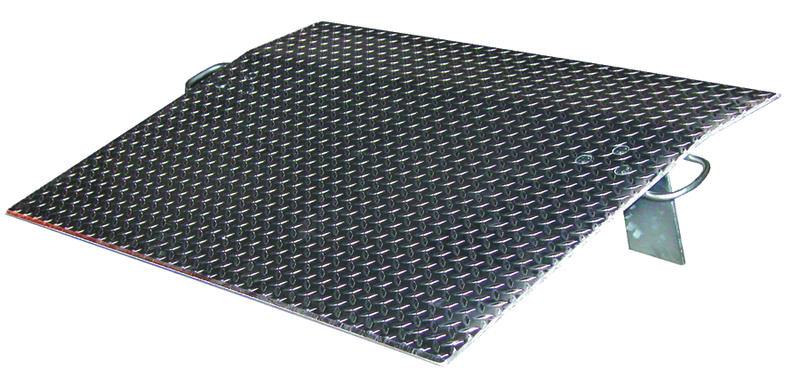 Aluminum Dockplates - #E4848 - 2600 lb Load Capacity - Not for use with fork trucks - Exact Tooling
