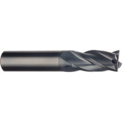 20mm Dia. x 104mm Overall Length 4-Flute Square End Solid Carbide SE End Mill-Round Shank-Center Cut-AlTiN - Exact Tooling