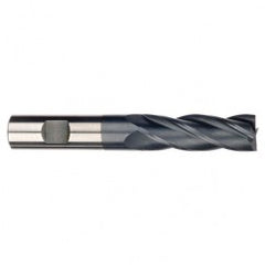 3/8 Dia. x 2-1/2 Overall Length 4-Flute Square End Solid Carbide SE End Mill-Round Shank-Center Cut-AlTiN - Exact Tooling