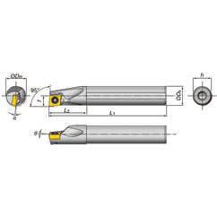 E16-SDXXR2-D20 Indexable Coolant Thru Boring Bar - Exact Tooling