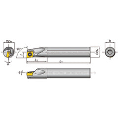 E16-SDXXR2-D20 Indexable Coolant Thru Boring Bar - Exact Tooling