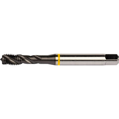 M16x2.0 HSS-E PM 4 Flute 6H 40 Degree Yellow Shark Machine Tap Spiral Flute-TiAlN/Top E-code # E624M16 - Exact Tooling