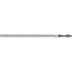 1/8 X 1/8 X 5/8 X 1 X 3-1/4 X .120 2Fl Long H-30 Ball Diamond Coated - Exact Tooling