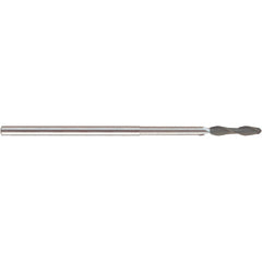1/8 X 1/8 X 5/8 X 1 X 3-1/4 X .120 2Fl Long H-30 Ball Diamond Coated - Exact Tooling