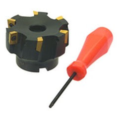 2" Dia - 3/4" Bore - 90° Indexable Face Mill Cutter - Exact Tooling