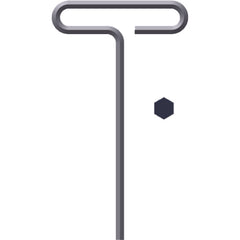 10 Pieces-3/32″-3/8″ T-Handle Style-6″ Arm-Hex Key Set with Plain Grip in Stand - Exact Tooling