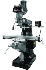 9 x 49" Table Variable Speed Mill With 2-Axis ACU-RITE DP700 DRO and X - Y-Axis JET Powerfeeds - Exact Tooling