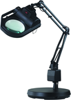 LED Illuminated Magnifier - 45" Articulating Arm - Adjustable Clamp Base - Exact Tooling