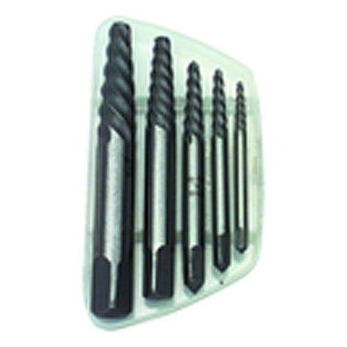 5 Pieces - Spiral Screw Extractor Set - Exact Tooling