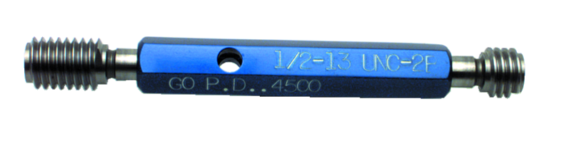 12-24 NC - Class 2B - Double End Thread Plug Gage with Handle - Exact Tooling