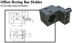 Offset Boring Bar Holder (For Emco Maier 16mm VDI Machines) - Part #: CNC86 E59.1625L - Exact Tooling
