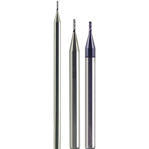 ‎0.032″ Dia. × 1/8″ Shank × 0.048″ DOC × 1-1/2″ OAL, Carbide AlTiN, 4 Flute, Ballnose End Mill Series/List #5919T - Exact Tooling