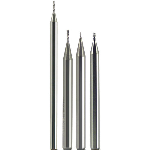 ‎0.060″ Dia. × 1/8″ Shank × 0.090″ DOC × 1-1/2″ OAL, Carbide, AlTiN, 4 Flute, 30° Helix, Plain, External, Square, Solid End Mill Series/List #5918T - Exact Tooling
