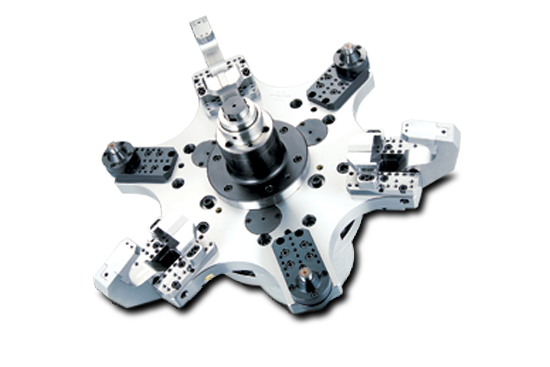 Auto Strong High speed and light weight type strong finger chuck for aluminum wheel - Part # F61A8 - Exact Tooling