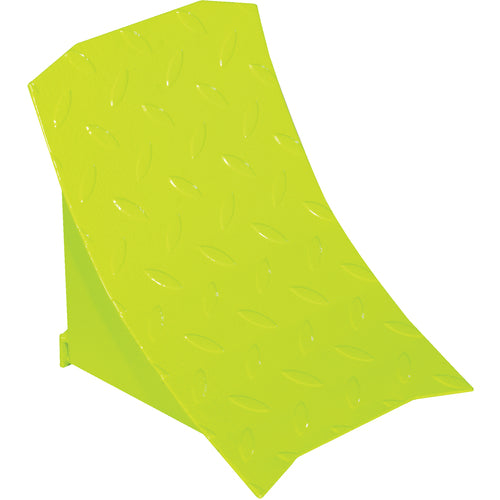 Steel Wheel Chock 9.5 Fluorescent Yl - Exact Tooling