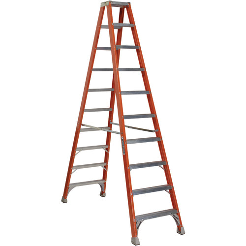 Fiberglass Twin Front Ladder 10 Step - Exact Tooling