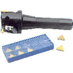 1-3/4'' Cutting Dia. x 1'' SH - Holds 3 Insert(s) - Indexable End Mill - Exact Tooling