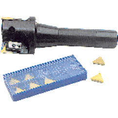 1-5/8'' Cutting Dia. x 1'' SH - Holds 3 Insert(s) - Indexable End Mill - Exact Tooling