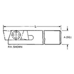 THE1616R - 16mm x 16mm SH - Mini Groove Toolholder - Exact Tooling