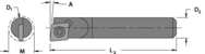 .208" Min - .187" SH - 4" OAL - Carbide Shank Boring Bar - Exact Tooling