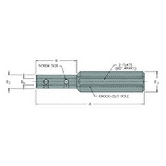 BBS-125/375 - 1/8" Sleeve - 3/8" Shank - Steel Boring Bar Sleeve - Exact Tooling
