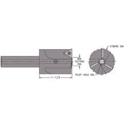 INCB-1.250-312S - 1-1/4" - Cutter Dia - Indexable Counterbore - Exact Tooling